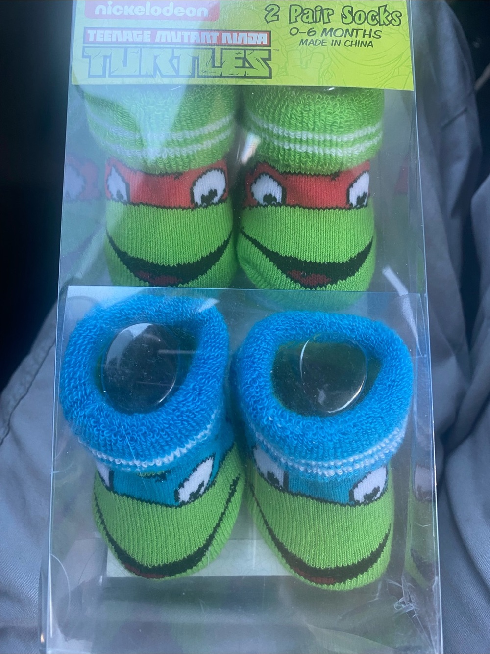 Teenager mutant Ninja Turtles Nickelodeon infant socks 0-6months New